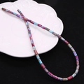 Cylindrical imperial stone beads 4x8mm in blue and purple tones for DIY jewelry making - 4x8mm / Blue Purple Mixed (No.13)