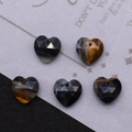 Faceted heart-shaped tiger eye natural stone beads for DIY jewelry making - Yellow Tiger Eye