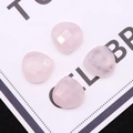 Gefacetteerde rozenkwarts waterdruppel kralen voor DIY sieraden maken set van 4 - Rozenkwarts
