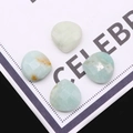 Set van 4 facetgeslepen hartvormige groene natuursteen kralen voor DIY-sieraden - Amazoniet