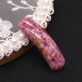 Pink and purple marbled natural stone curved bar connector for DIY jewelry making - Pink Purple Brown Mottled (No. 9)