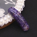 Purple marbled natural stone cylindrical connector for DIY necklaces and bracelets - Purple Marble Pattern (No. 12)
