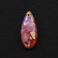 Macro detail of teardrop emperor stone pendant with purple and brown marbled texture - Purple Red Brown Beige (45)
