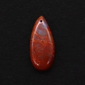 Polished reddish-brown teardrop stone pendant with dark natural veining detail - Red Brown Silk Texture (42)