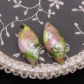 Marquise cut pink and green imperial stone pendants for DIY necklace jewelry making - US 1