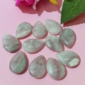 Polished water-drop shaped lace agate beads with natural grey and white patterns - 17x24mm / Phoenix Agate