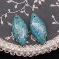 Blue marquise cut turquoise synthetic stone pendants for DIY necklace making - US 3