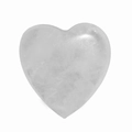 Polished heart-shaped white selenite stone bead for DIY jewelry making accessories - 20mm / White Crystal