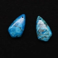 Synthetic turquoise teardrop pendants with natural brown veins for DIY jewelry making - 17x30mm / Blue Green with Brown Veins (No. 10)