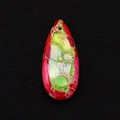 Vibrant red and green emperor stone teardrop pendant for DIY necklace making - Red And Green Style (1)