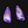 Natuurlijke paarse keizersteen hangers in dolkvorm voor DIY sieraden maken - Onregelmatige Dolkvorm / Paars Roodbruine Textuur (Nr. 6)