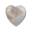 Heart-shaped milky white natural stone bead with polished finish for DIY jewelry - 20mm / Phoenix Agate