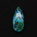 Polished teardrop-shaped imperial stone pendant with natural blue-green mineral textures - Blue Green Mottled Texture (3)
