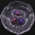 Tres piedras de cabujón de jaspe imperial morado con patrones únicos de telaraña negra - Púrpura Medio (No.4) / 13x18mm