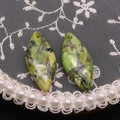 Colgantes de piedra emperador verde en forma de marquesa para collares DIY - US 8