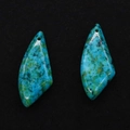 Blauwe synthetische turquoise hangers in dolkvorm voor DIY sieraden maken - Onregelmatige Dolkvorm / Cyaanblauw Gevlekt (Nr. 12)