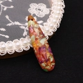 Pendaglio a goccia in pietra imperatore sintetica con mosaico colorato per collane DIY - Rosso Viola Verde Giallo Multi (No. 12)