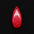 Red teardrop turquoise pendant with natural veins for DIY necklace jewelry making - Dark Red Natural Texture (8)