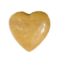 Polished heart-shaped natural yellow agate stone bead for DIY jewelry making - 20mm / Yellow Stone