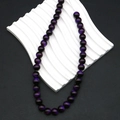 Deep purple cat eye round beads strand for DIY jewelry making and craft projects - 8mm / Purple