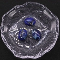 Tres cabujones de jaspe imperial azul ovalados 13x18mm con texturas naturales - Azul (Nº 9) / 13x18mm