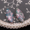 Colgante de piedra marquesa turquesa rosa y azul con forma de hoja para joyería DIY - US 13