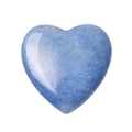 Polished blue aventurine heart-shaped stone with natural mineral texture for DIY - 20mm / Blue Aventurine