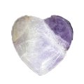 Polished heart-shaped natural purple amethyst stone for DIY jewelry and healing - 20mm / Amethyst