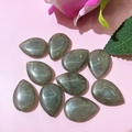 Polished teardrop labradorite stones with blue sheen for DIY jewelry making - 17x24mm / Labradorite