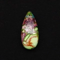 Water-drop imperial stone pendant with green and purple natural textures for DIY jewelry - Green Purple Brown Mix (19)