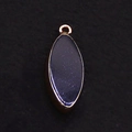 Marquise blue sandstone pendant with gold plated rim for DIY necklace jewelry making - Blue Sandstone