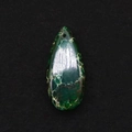 Deep green sea sediment jasper teardrop pendant with natural webbed patterns - Dark Light Green Matrix (24)