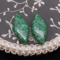 Par de piedras turquesas en forma de marquesa para collares DIY con orificios superiores - Talla 24