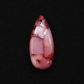 Pink sea sediment teardrop pendant with red veins for DIY jewelry necklace making - Pink Dark Red Veined (27)