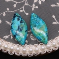 Piedras turquesas marquesa para collares DIY con patrones naturales azules y verdes - Estilo 27