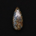 Teardrop water drop shape stone pendant with unique blue and brown mottled textures - Blue Brown Beige Mottled (30)