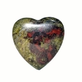 Polished heart-shaped natural dragon blood stone bead for DIY jewelry making - 20mm / Dragon Blood Stone