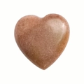 Polished heart-shaped natural gemstone bead in soft pink for DIY jewelry making - 20mm / Purple Aventurine
