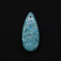 Teardrop turquoise imperial stone pendant in lake blue with natural crystal texture - Lake Blue Green Crystal (37)