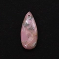 Teardrop pink emperor stone pendant with grey marbling for DIY necklace jewelry making - Pink Gray Patch (41)