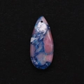 Pink and blue teardrop natural stone pendant with pre-drilled hole for DIY jewelry - Pink Royal Blue Mix (44)