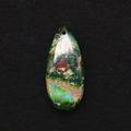 Waterdrop shaped ocean jasper pendant with colorful natural textures on black velvet - Green Blue Red Brown (46)