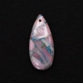 Pink and blue teardrop stone pendant with unique texture for DIY necklace jewelry - Pink Blue Mix (47)