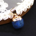 Lapis Lazuli Tropfen-Anhänger 12x18mm mit Gold-Öse und tiefblauer Naturstein-Textur - Lapislazuli
