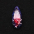 Teardrop pendant with red and blue marble texture for DIY jewelry making accessories - Blue Red White Quicksand (52)