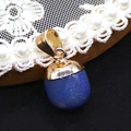 Tropfenförmiger Lapislazuli-Anhänger mit goldener Metallkappe für DIY-Ketten - Blauer Aventurin