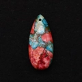 Water-drop shaped multi-color synthetic gemstone pendant for DIY necklace making - Red Blue Cyan White Mix (56)