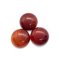 Three round natural red agate cabochon stones for DIY jewelry ring making - 4mm / Red Agate