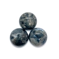 Three pieces of polished round labradorite stones with blue sheen for DIY ring accessories - 4mm / Flash Stone
