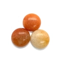 Polished round orange agate stone beads for DIY ring making and craft projects - 4mm / Pink Aventurine